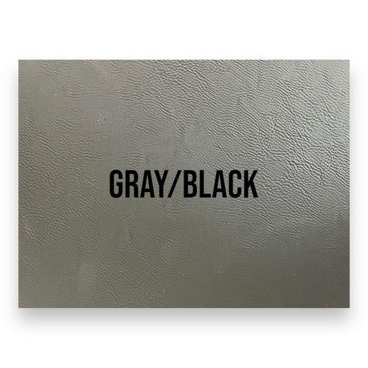 NO ADHESIVE GRAY/BLACK LEATHERETTE SHEET (12"x24")