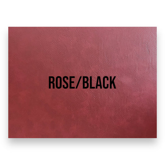 NO ADHESIVE ROSE/BLACK LEATHERETTE SHEET (12"x24")