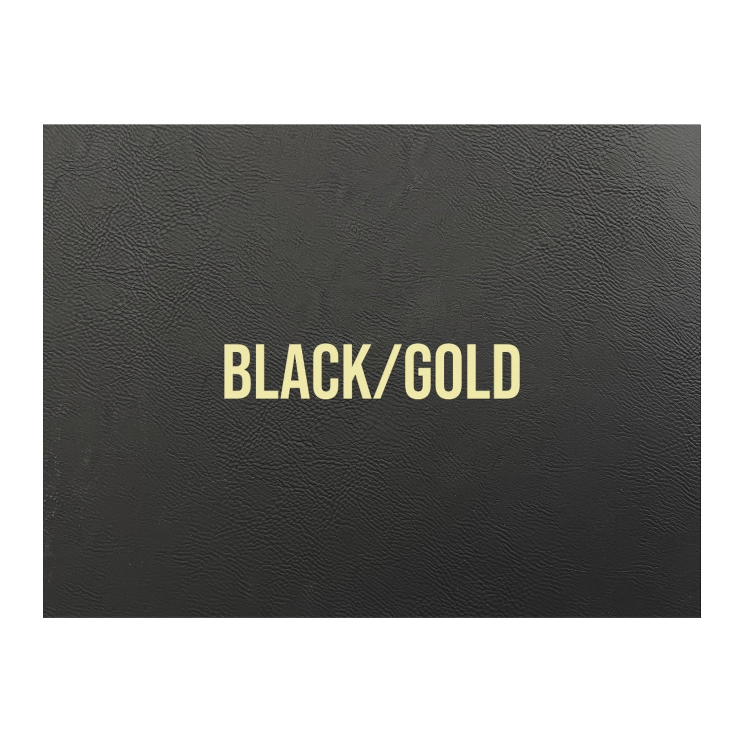 NO ADHESIVE BLACK/GOLD LEATHERETTE SHEET (12"x24")