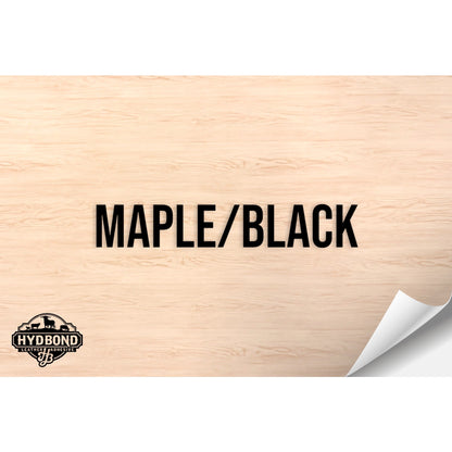 MAPLE/BLACK WITH PRESS & STICK ADHESIVE HYDBOND LEATHERETTE SHEET (12"x24") STANDARD