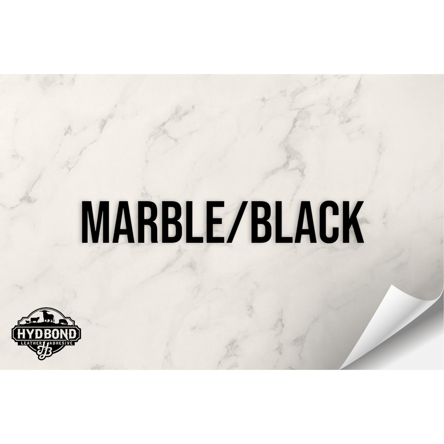 MARBLE/BLACK WITH PRESS & STICK ADHESIVE HYDBOND LEATHERETTE SHEET (12"x24") STANDARD