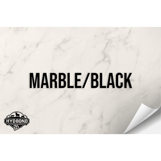 MARBLE/BLACK WITH PRESS & STICK ADHESIVE HYDBOND LEATHERETTE SHEET (12"x24") STANDARD