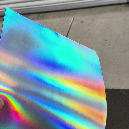 HOLOGRAPHIC/BLACK HYDBOND LEATHERETTE SHEET (12"x24") ULTRAHYD®