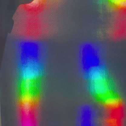 HOLOGRAPHIC/BLACK WITH ADHESIVE HYDBOND LEATHERETTE SHEET (12"x24") ULTRAHYD®
