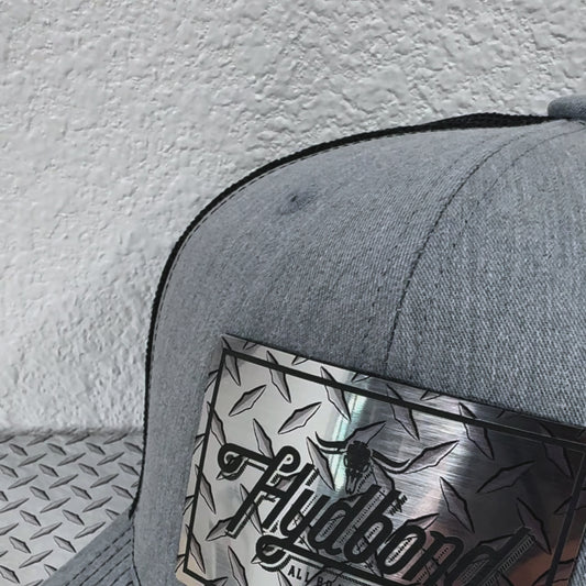 HYDBOND 12"x24"x1/16" DIAMOND PLATE CHROME/BLACK ACRYLIC PANEL