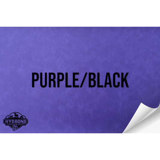 PURPLE/BLACK WITH ADHESIVE HYDBOND LEATHERETTE SHEET (12"x24")