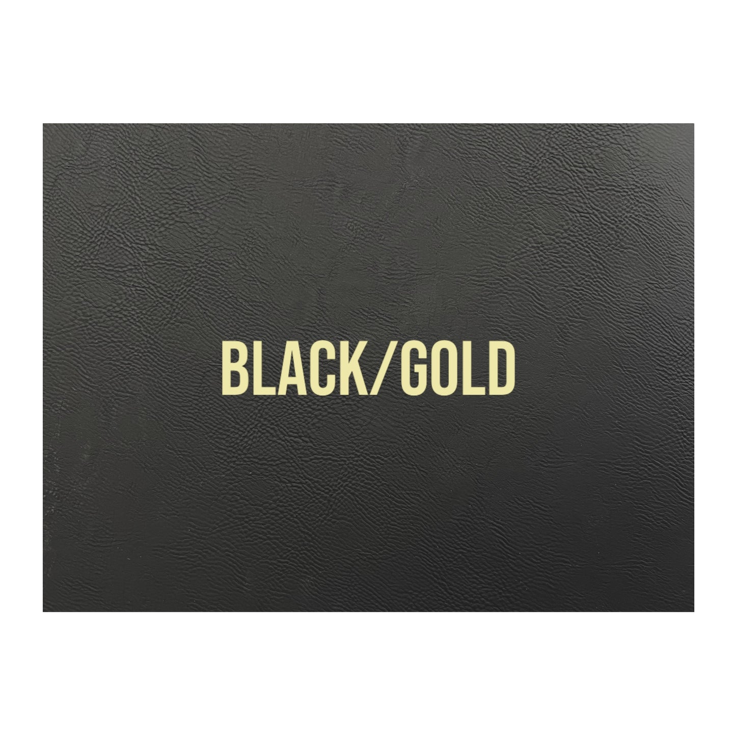 BLACK/GOLD HYDBOND’D LEATHERETTE SHEET (12"x24")