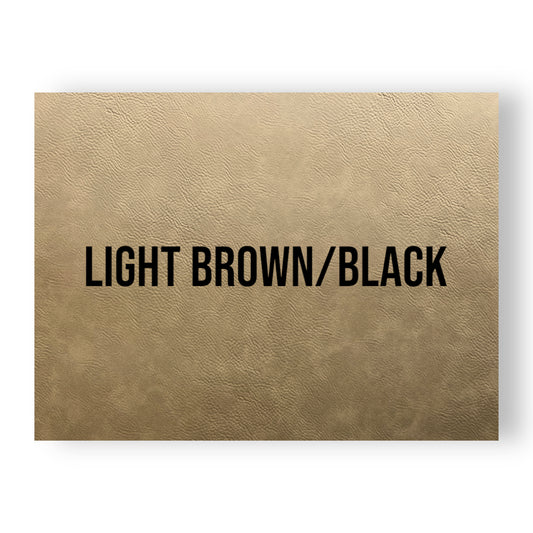 LIGHT BROWN/BLACK HYDBOND LEATHERETTE SHEET (12"x24")