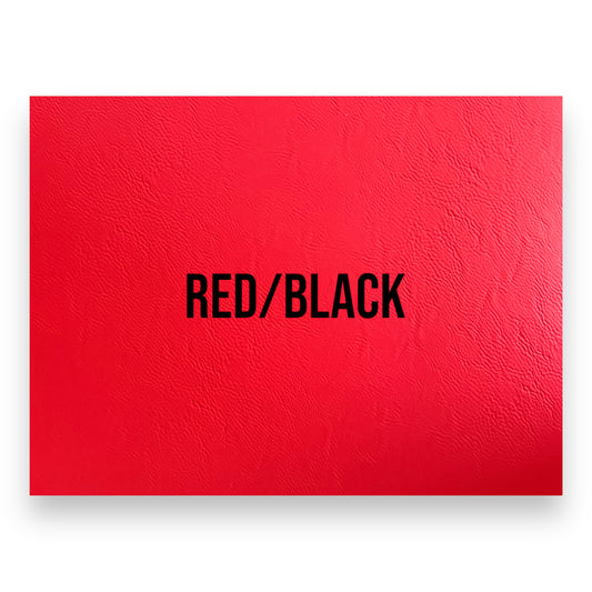 RED/BLACK HYDBOND’D LEATHERETTE SHEET (12"x24")