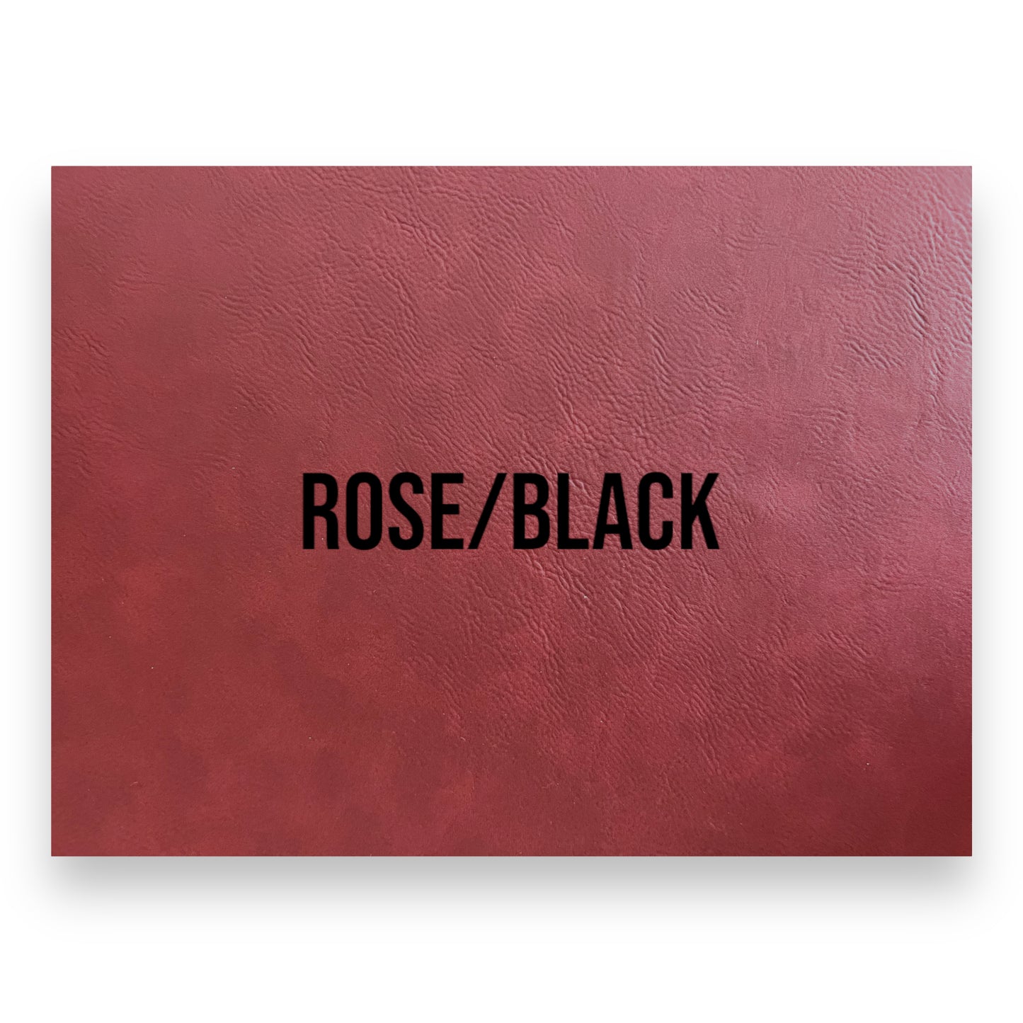 ROSE/BLACK HYDBOND’D LEATHERETTE SHEET (12"x24")