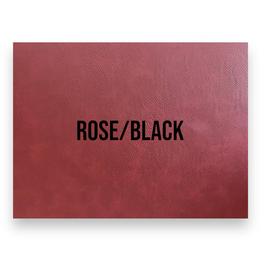ROSE/BLACK HYDBOND LEATHERETTE SHEET (12"x24")