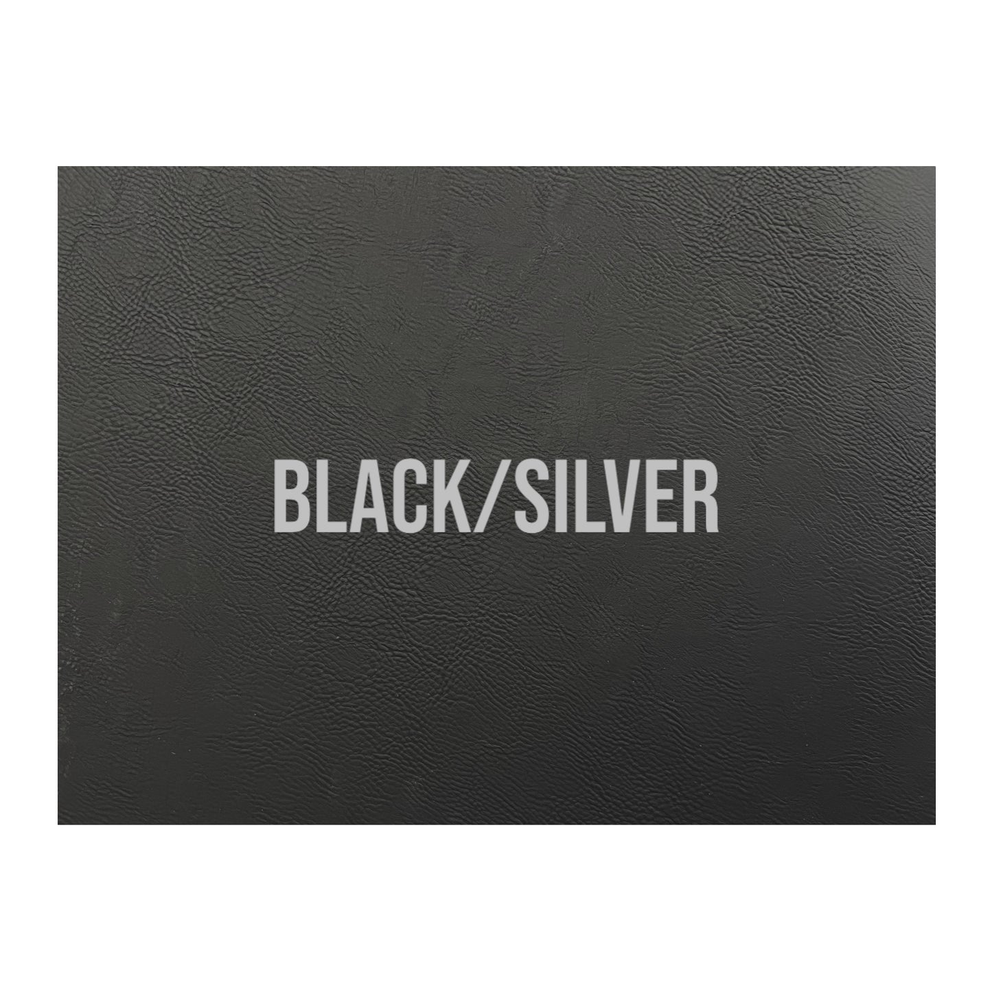 BLACK/SILVER HYDBOND’D LEATHERETTE SHEET (12"x24")